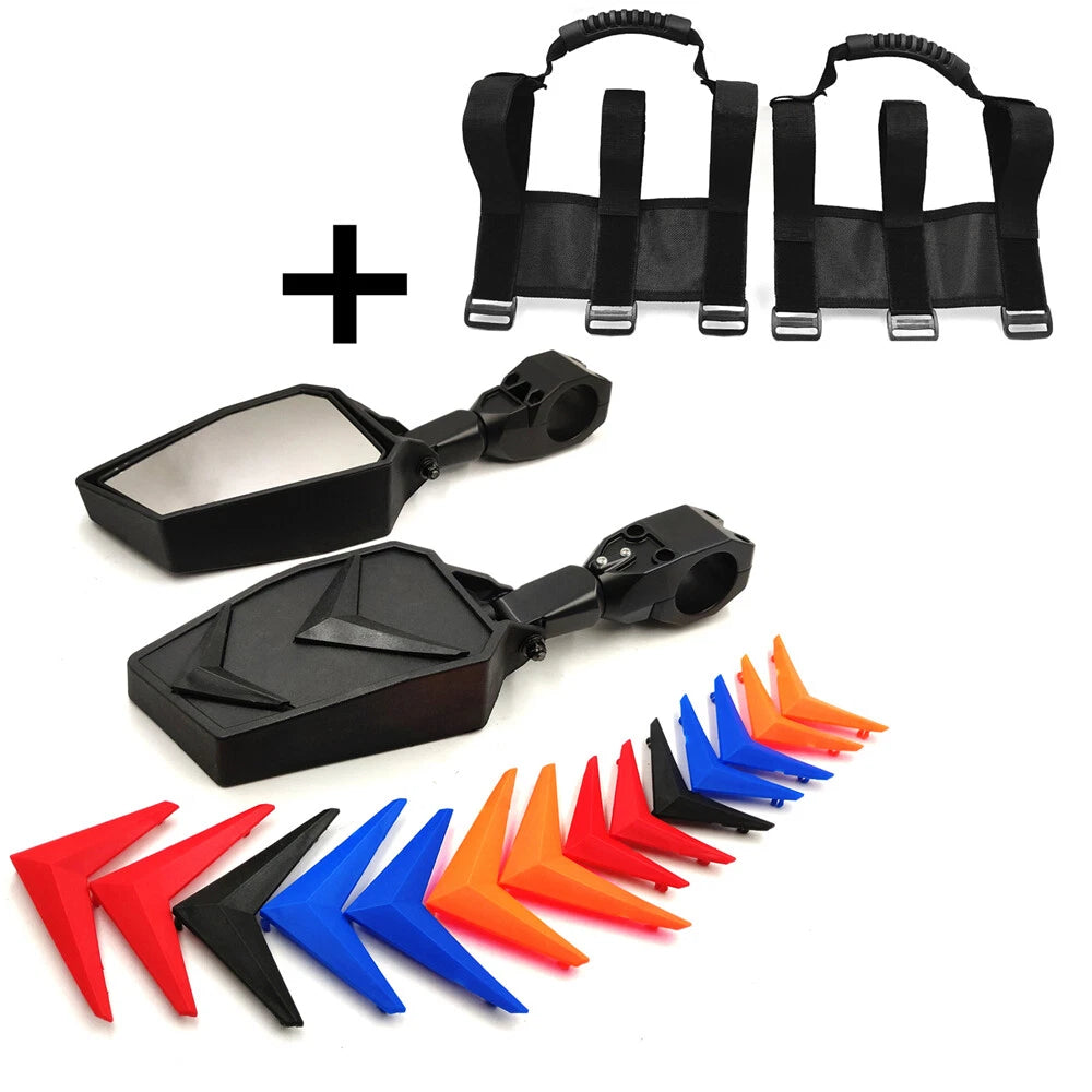 UTV Side Mirrors for Polaris RZR Ranger Yamaha (1.75" Bar)