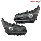 Set of 2 LED Headlights for Lexus NX200t NX300 NX300h (2018–2021) Black