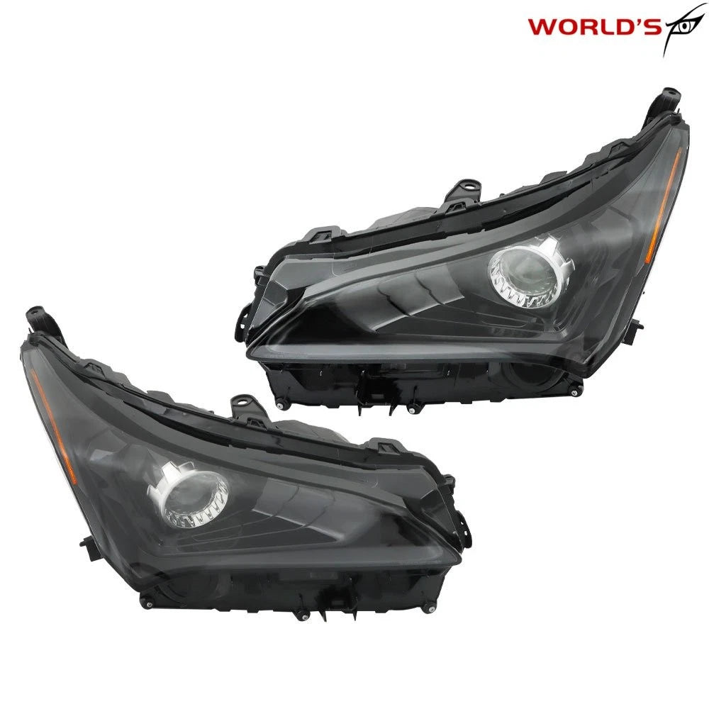 Set of 2 LED Headlights for Lexus NX200t NX300 NX300h (2018–2021) Black