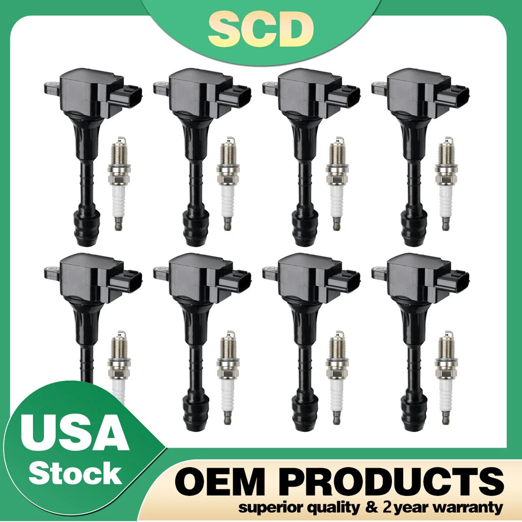 Ignition Coil & Platinum Spark Plug for Nissan Armada Titan (2004–2007) UF510