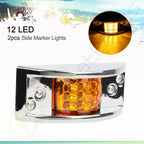2X LED Yellow Side Signal Turn Lights for Peterbilt Truck