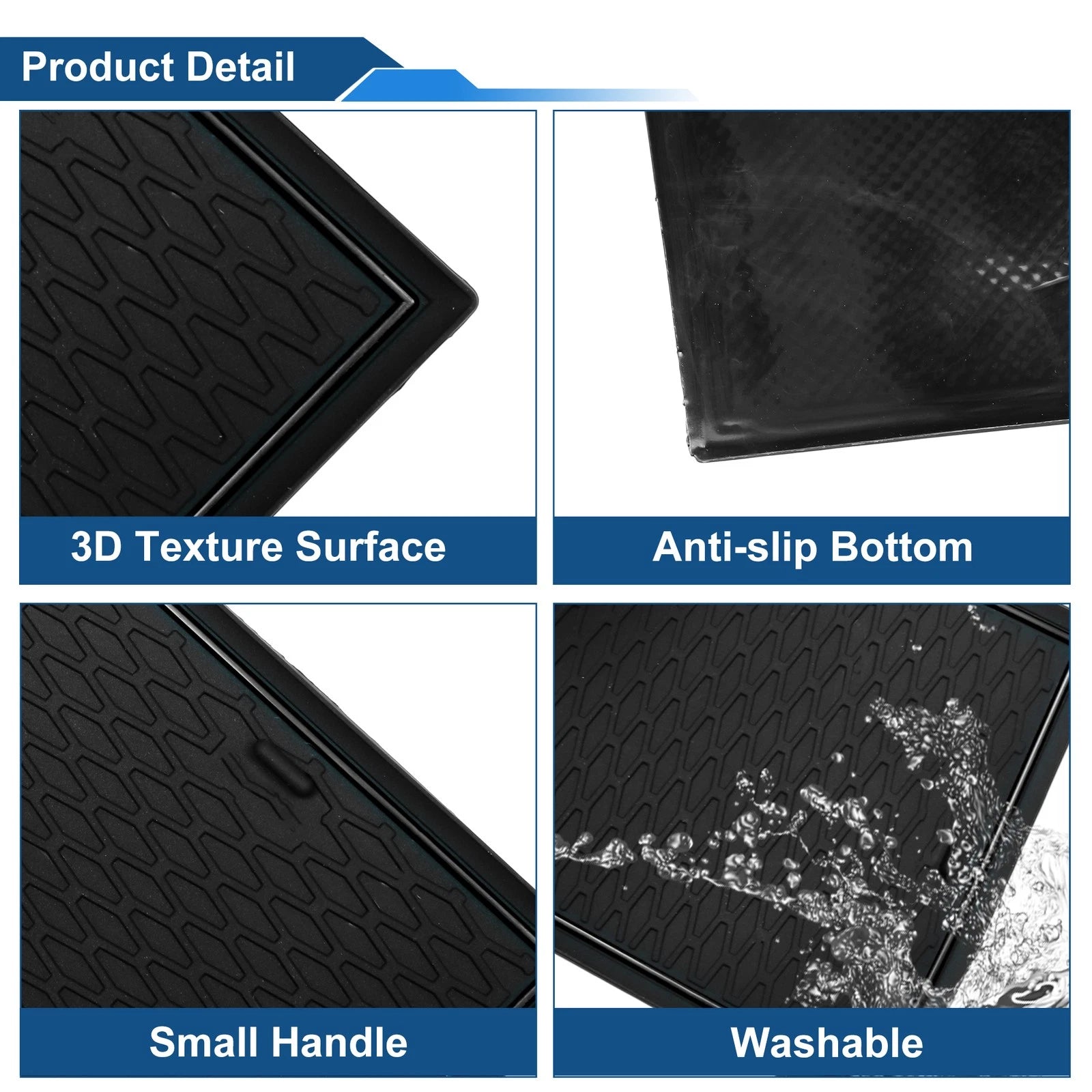 16 Pcs Non-Slip Mat for BMW X3 (2018–2019) PVC Black