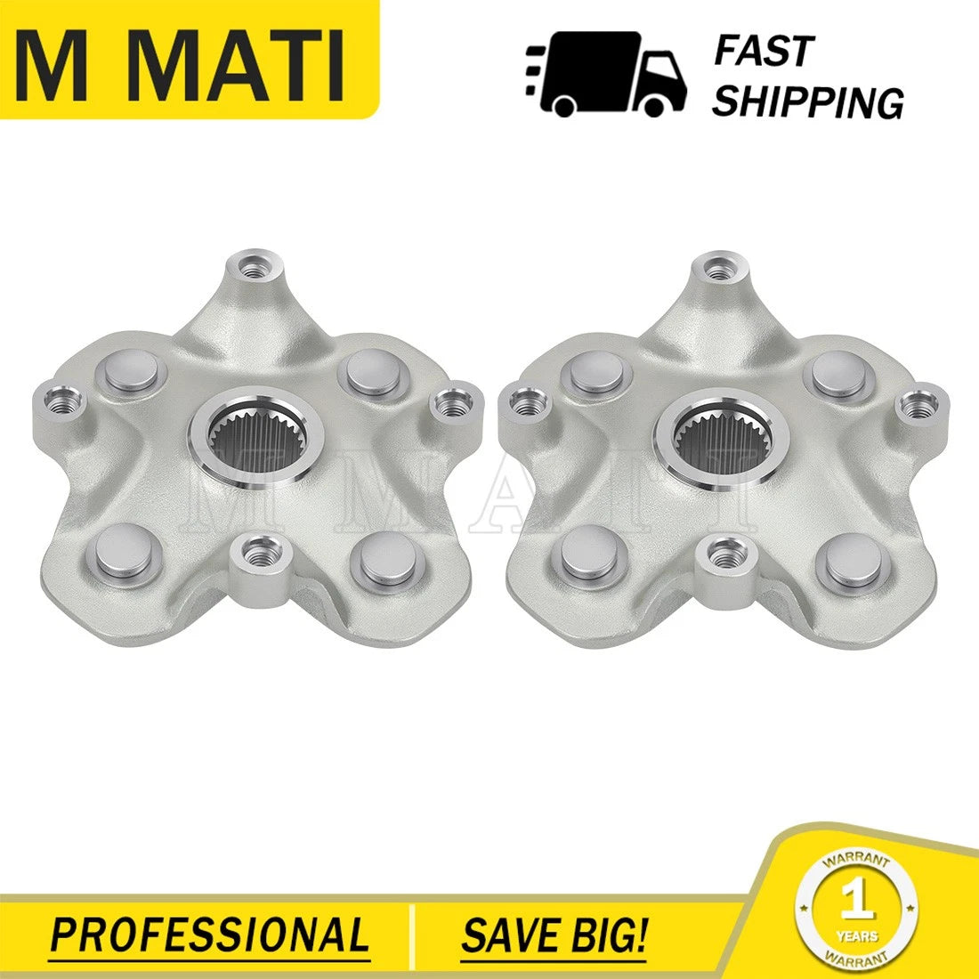 2X Front Rear Wheel Hubs for Yamaha Grizzly 700 YFM700 4x4 (2007–2024) B16-F510D