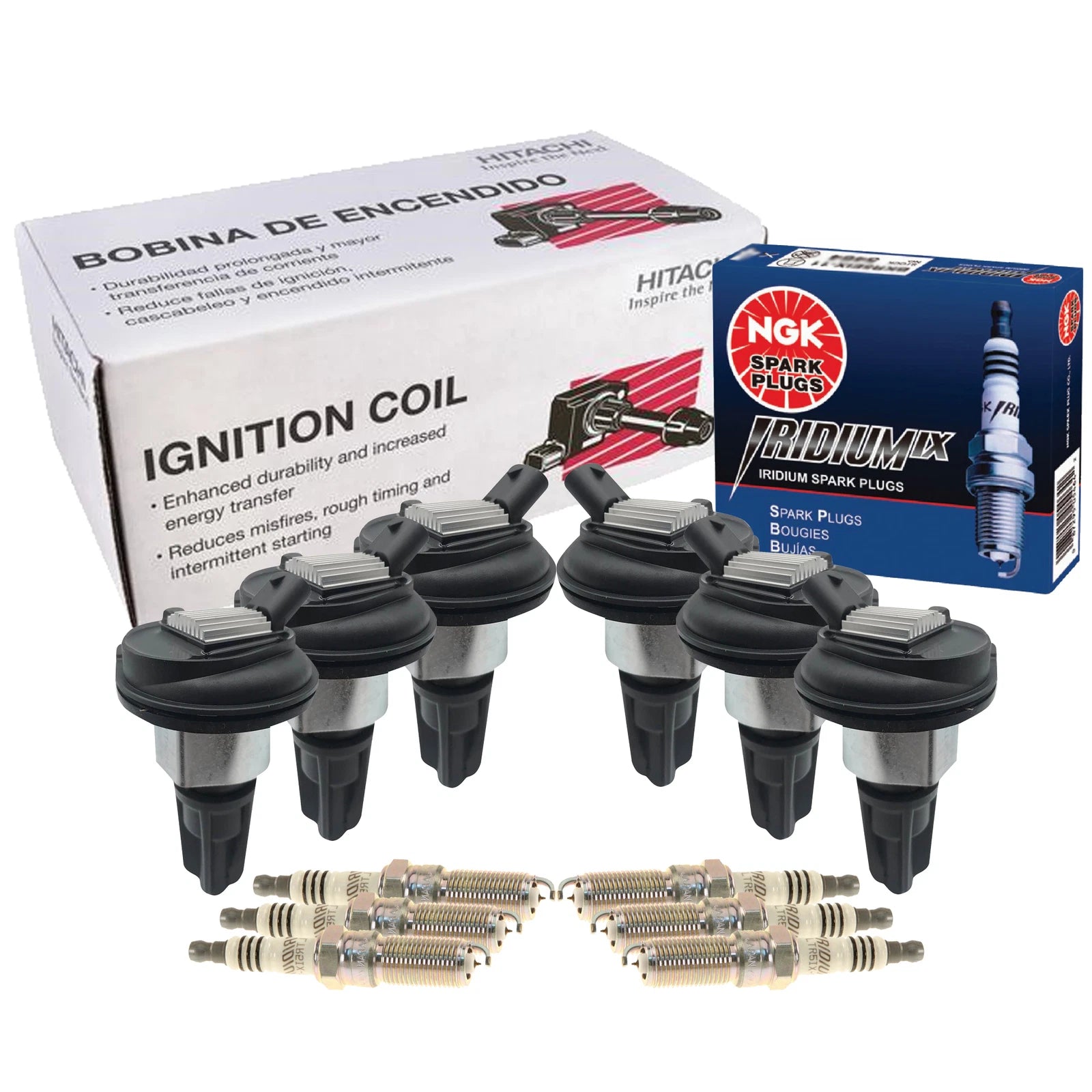 Set of 6 Ignition Coils & 6 NGK Iridium IX Spark Plugs for Buick Chevy GMC