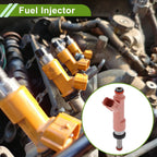 Fuel Injector for Toyota Corolla 2RZ-FE (2009–2013) 1 Pcs Pink Silver Tone