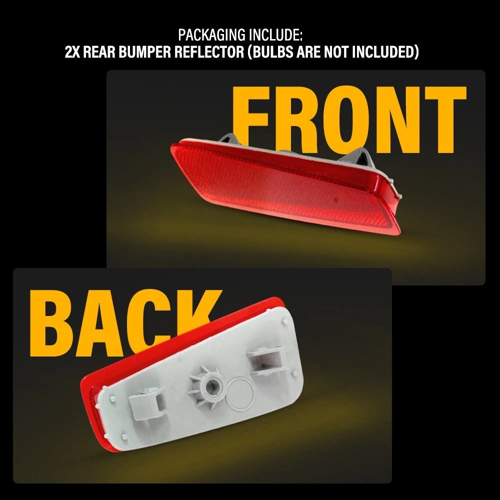 Set of 2 Rear Bumper Reflectors Red LED for Subaru Outback (2015–2020)