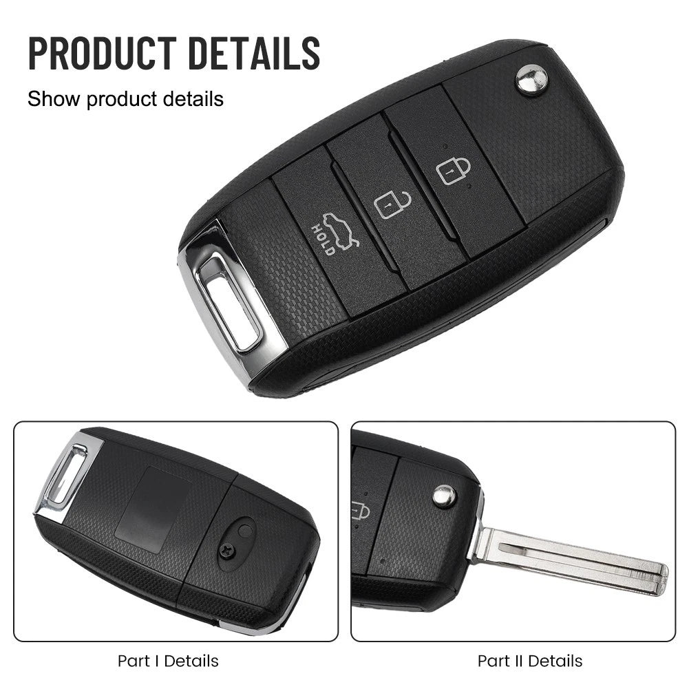 Remote Control Key for Kia Rio (2014–2019) 1pcs Blade
