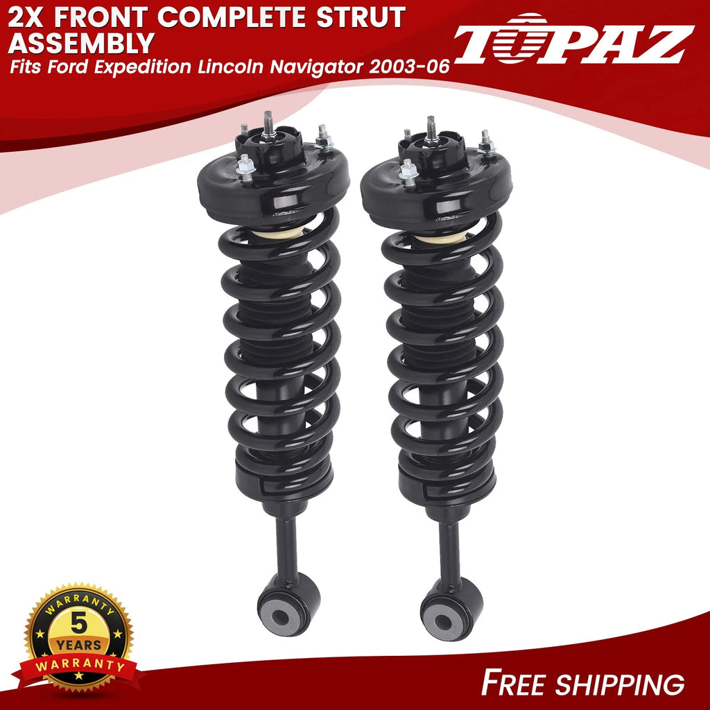 Front Struts Shocks with Coil Spring for Ford Expedition Lincoln Navigator (2003–2006)