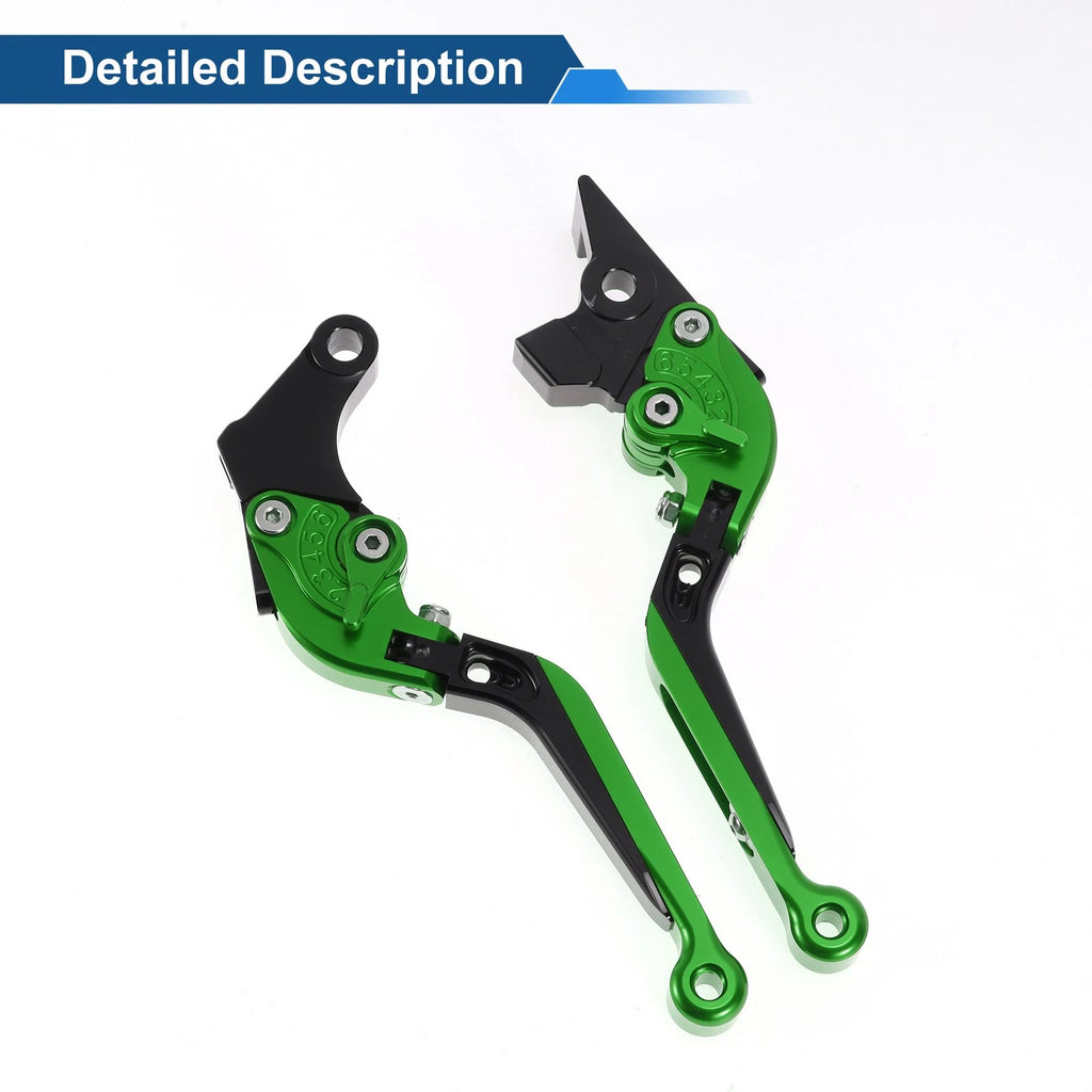 Adjustable Brake Clutch Levers for Suzuki GSXR150 (2017–2020) Green Black
