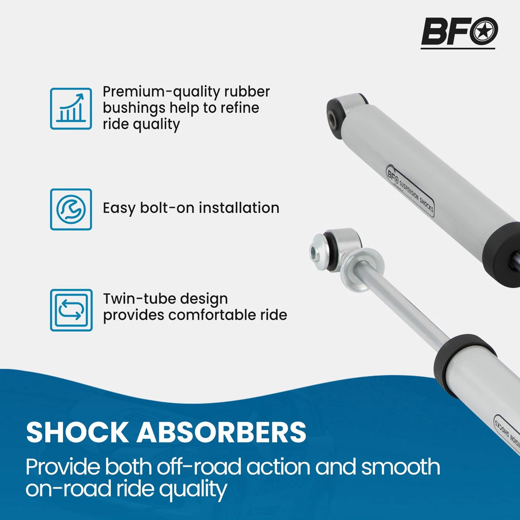 Set of 2 Rear Shock Absorbers for Jeep Grand Cherokee (1999–2004) 0-2.5" Lift