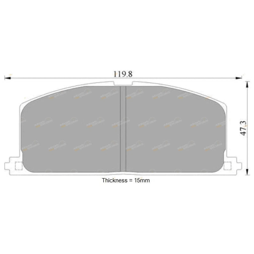 Brembo Front Disc Brake Pad Set for Toyota Corona ST170 1.8L 4S-FE (1987–1992)
