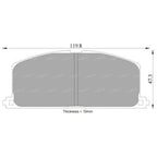 Brembo Front Disc Brake Pad Set for Toyota Corona ST170 1.8L 4S-FE (1987–1992)