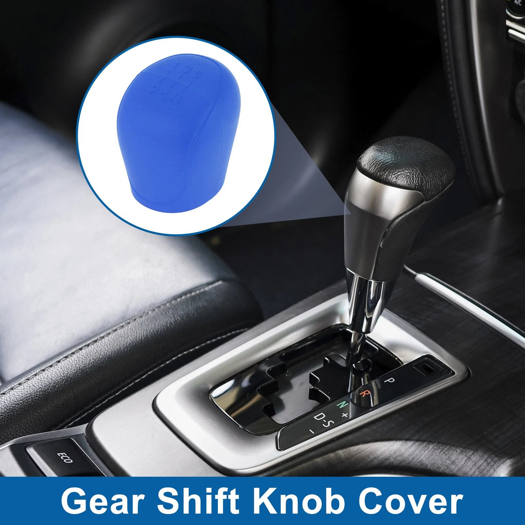 1 Pc Gear Shift Knob Cover for Ford C-Max (2007–2021) Blue Silicone