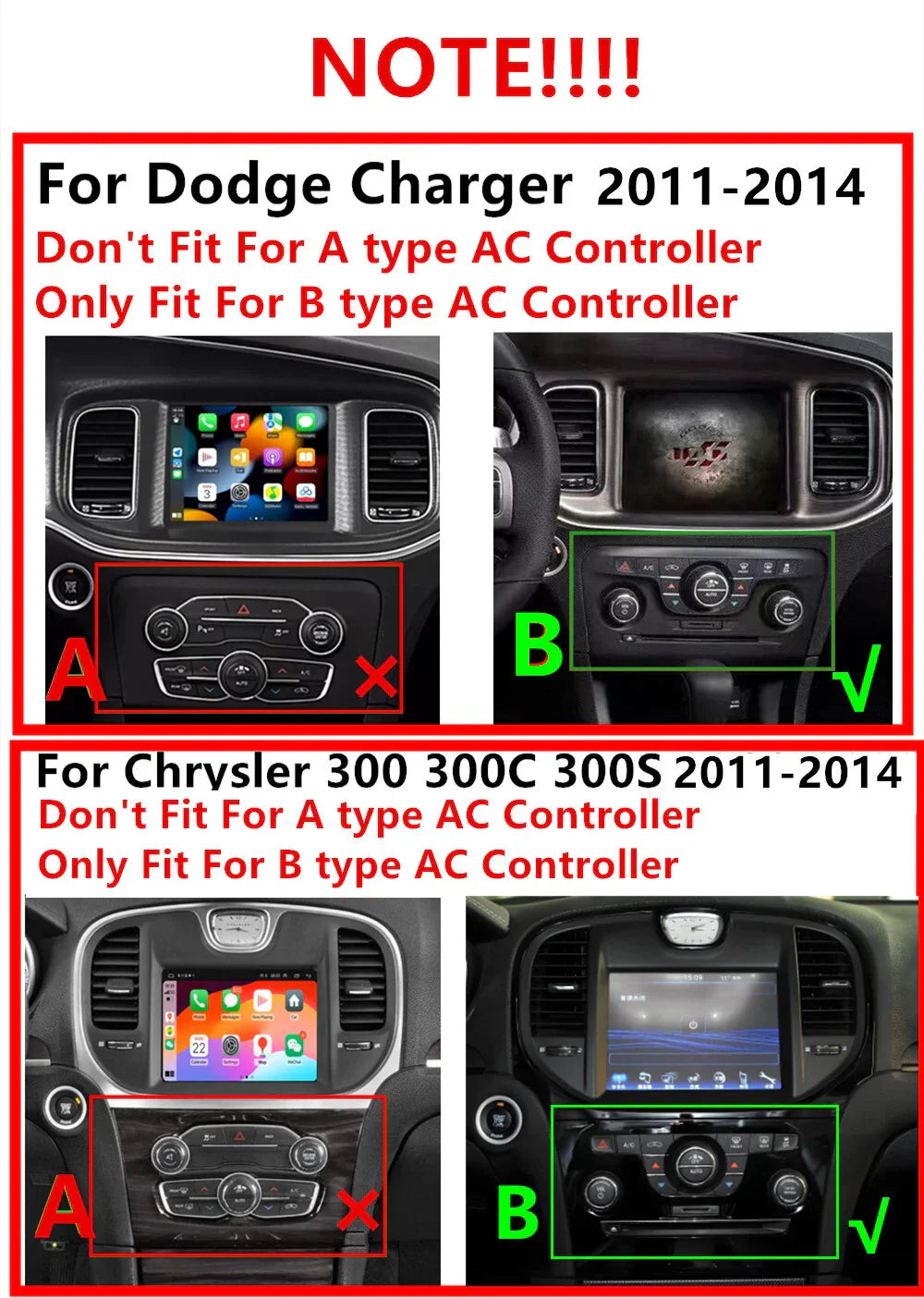8.4'' Car Stereo Radio GPS 4G for Dodge Charger, Chrysler 300 (2011-2014)