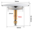 70mm Brass Bathtub Drain Stopper Plug for Most Sinks & Tubs