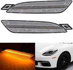 Amber LED Front Bumper Side Marker Light Clear Lens for Porsche Panamera (2014–2016)