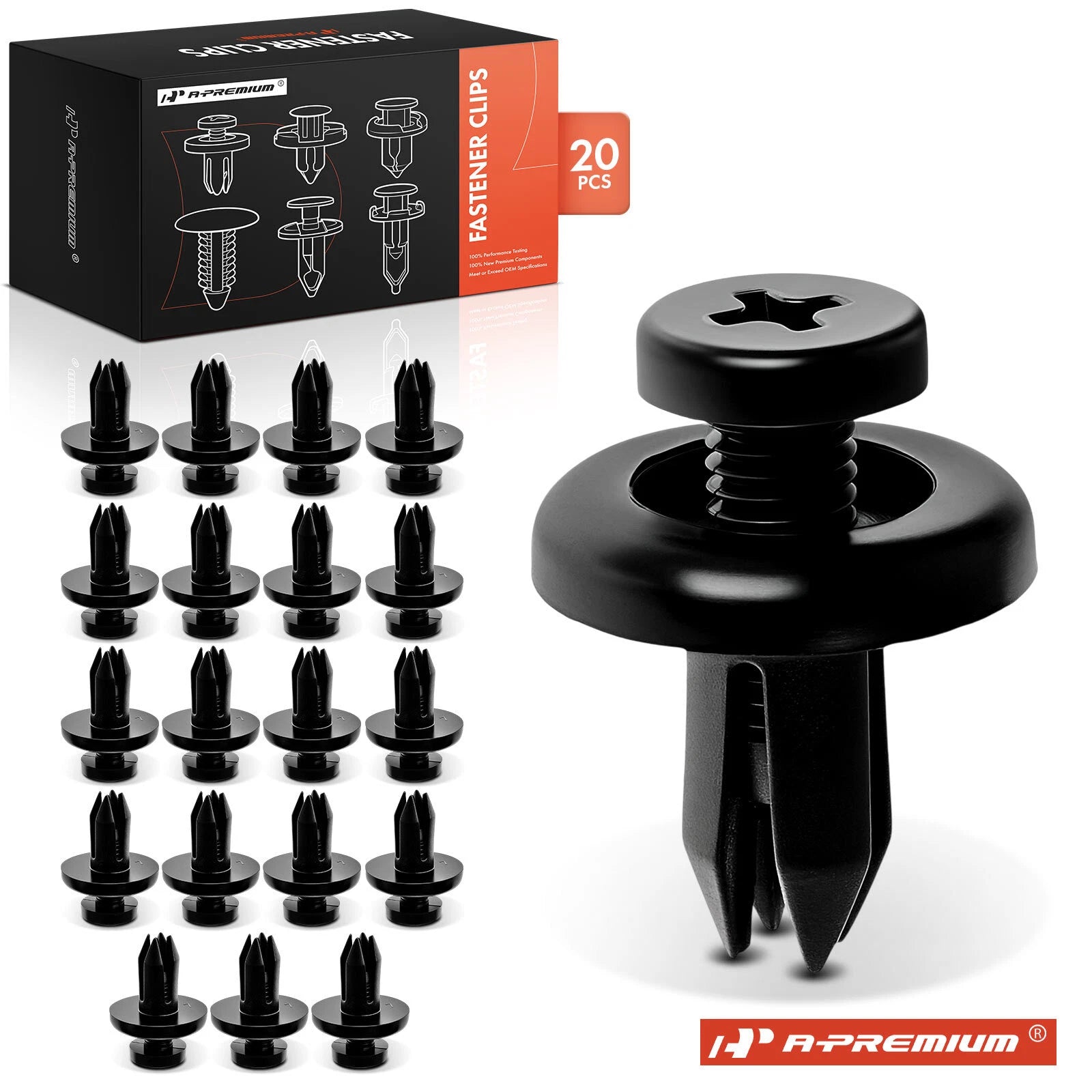 Set of 20 Nylon Front Fender Retainer Clips for Honda Civic