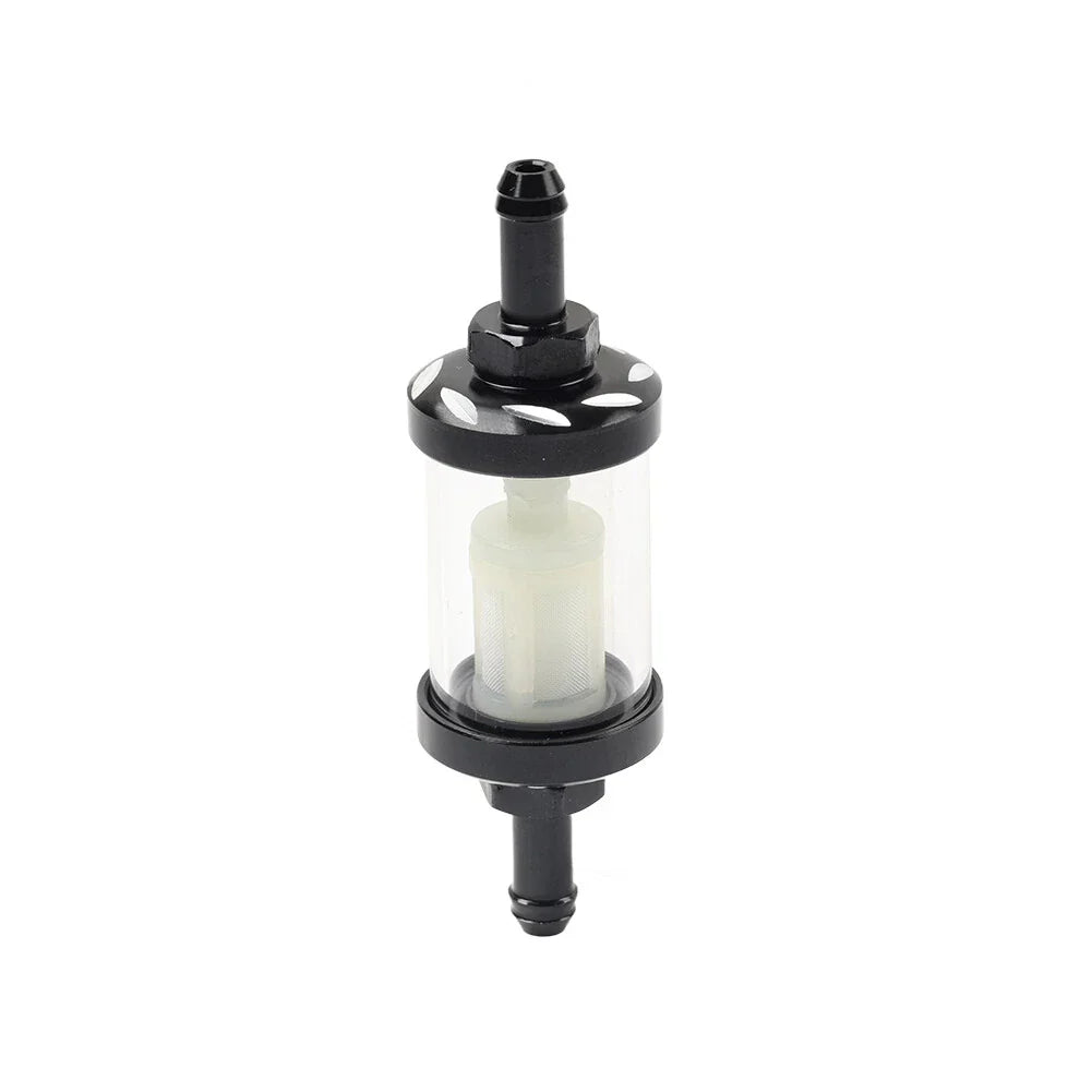 8MM 5/16 Inline Reusable Motorcycle Gas Fuel Filter for Universal Models