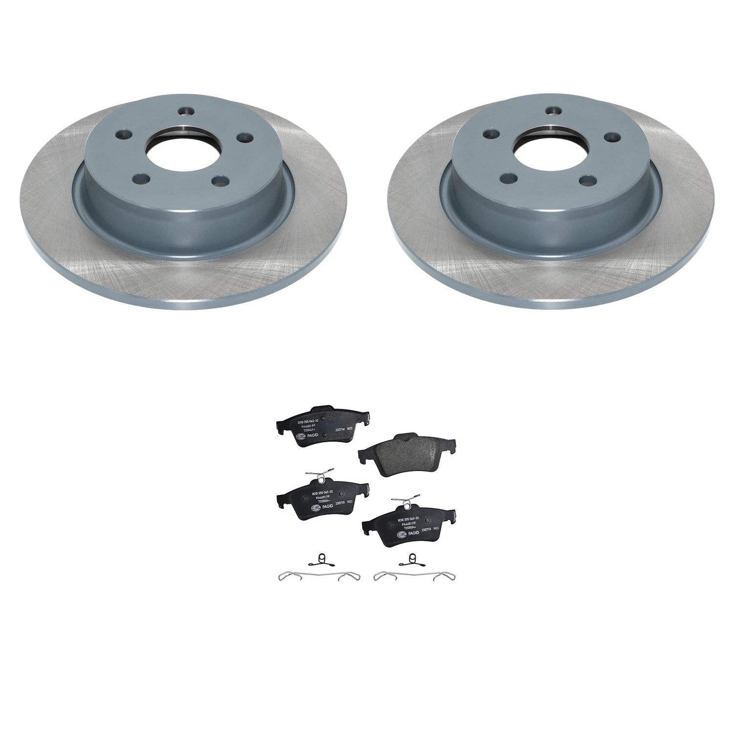 DuraGo Rear Rotors & Hella Ceramic Disc Brake Pads Kit for Ford Escape (2013–2019)