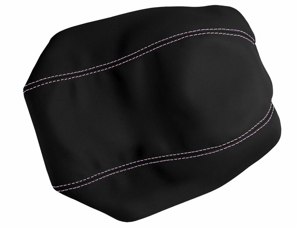 Leather Console Lid Armrest Cover for Dodge Avenger (2008–2014) Pink Stitch