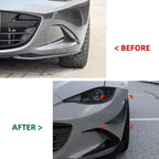 Gloss Black Front Bumper Side Splitter Fin for Mazda MX-5 Miata (2016–2023)