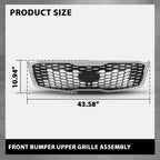 Front Bumper Upper Grille Assembly with Camera Hole for Kia Sorento (2019–2020)