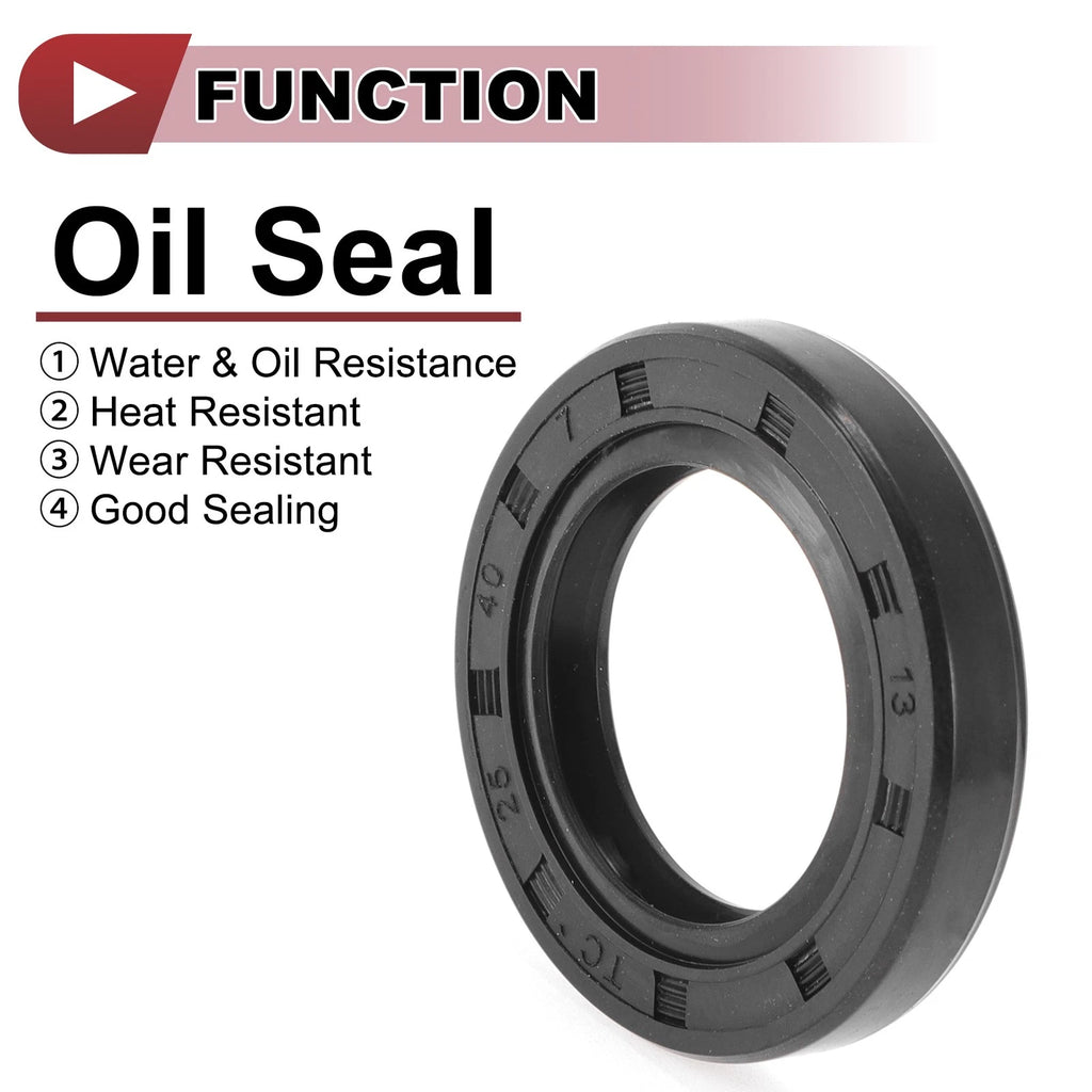 Set of 5 Rotary Shaft Oil Seals for Various Models (25x40x7mm)