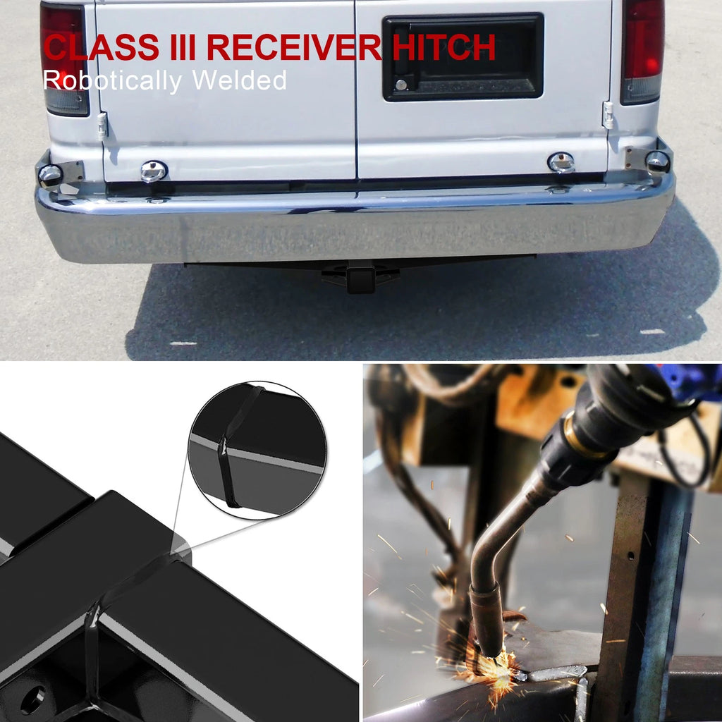 2 Inch Trailer Hitch Receiver for Ford E-150 E-250 E-350 (2003-2014)