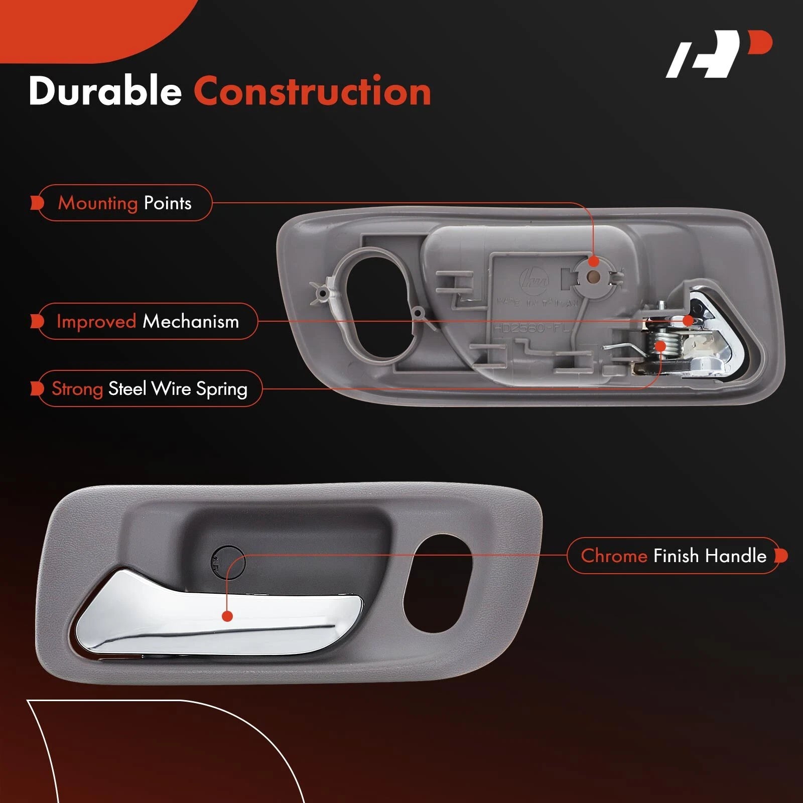 Front Left Plastic Interior Door Handle for Honda Accord Odyssey (1998-2002)