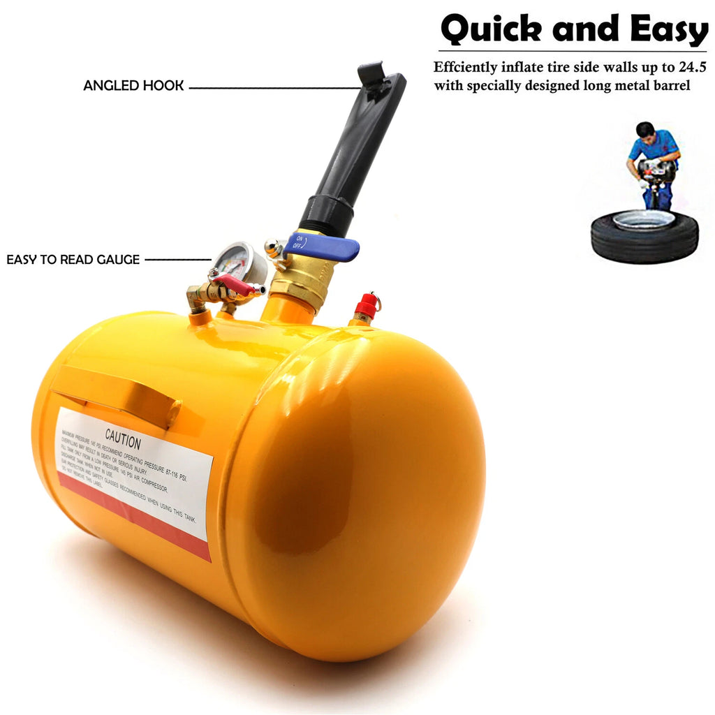10 Gallon Air Bead Seater Tire Tool Blaster - Yellow 145PS