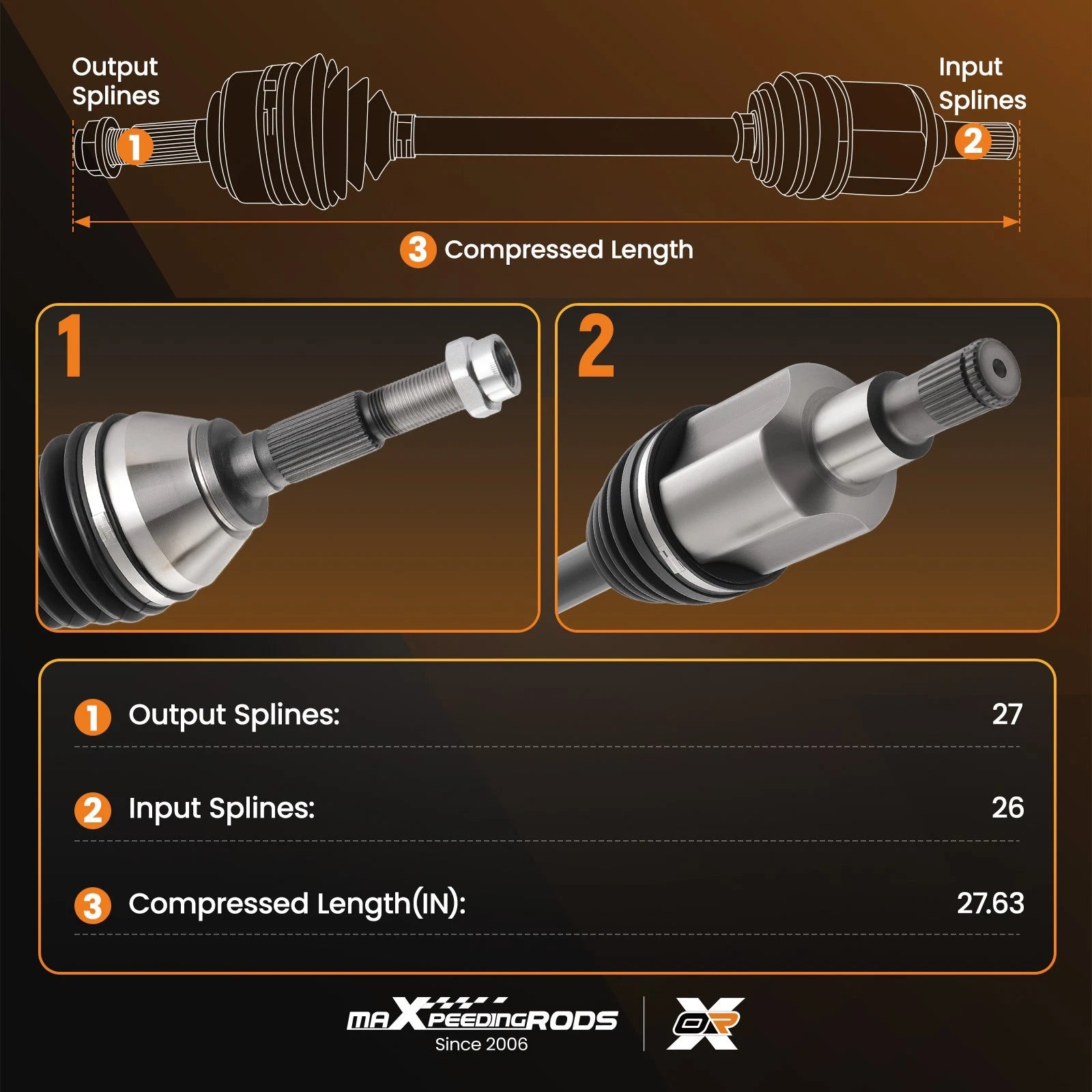 CV Axle Front for GMC Envoy Chevrolet (2002–2009)