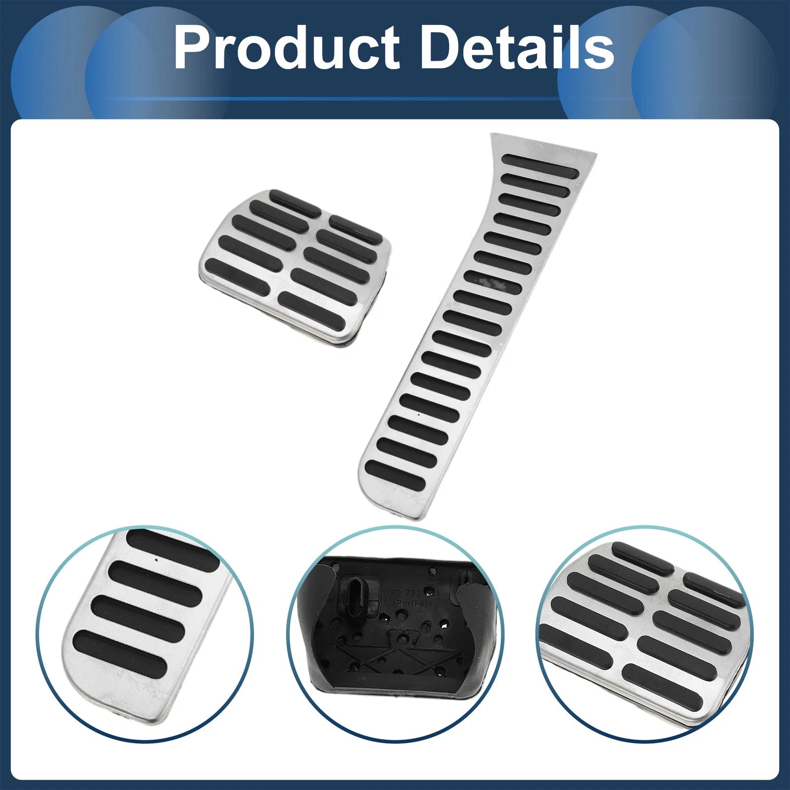 Set of 2 Automatic Footrest Pedals Cover for Volkswagen Beetle (2012–2019)