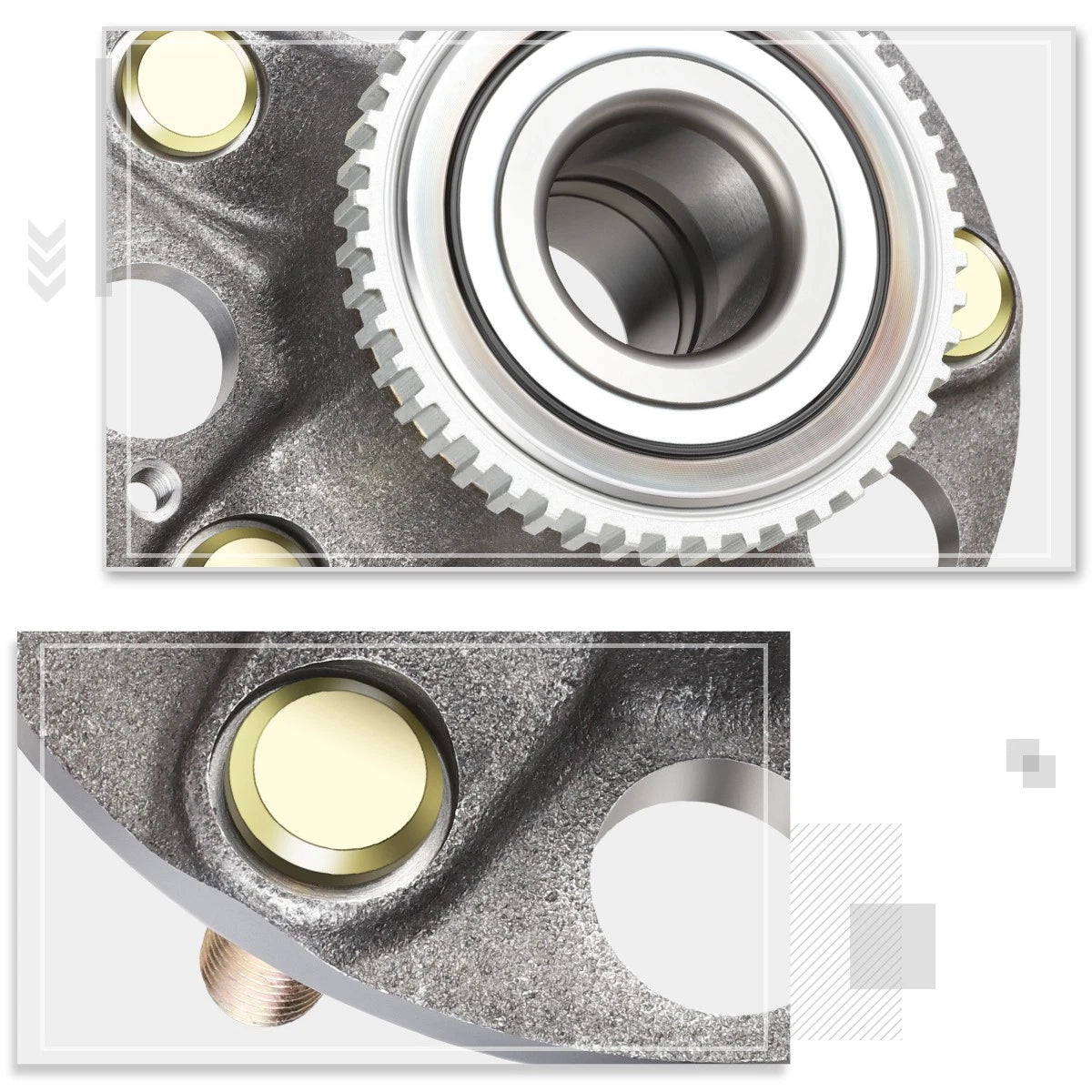 Set of 2 Rear Wheel Hub Bearing Assembly Kit for Honda Accord/Acura TL (2003–2008)