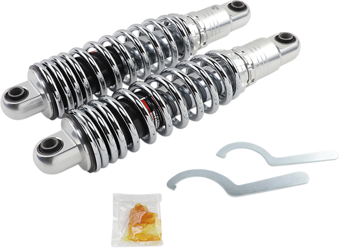 Premium Ride-Height Adjustable Chrome Shocks for Drag Specialties
