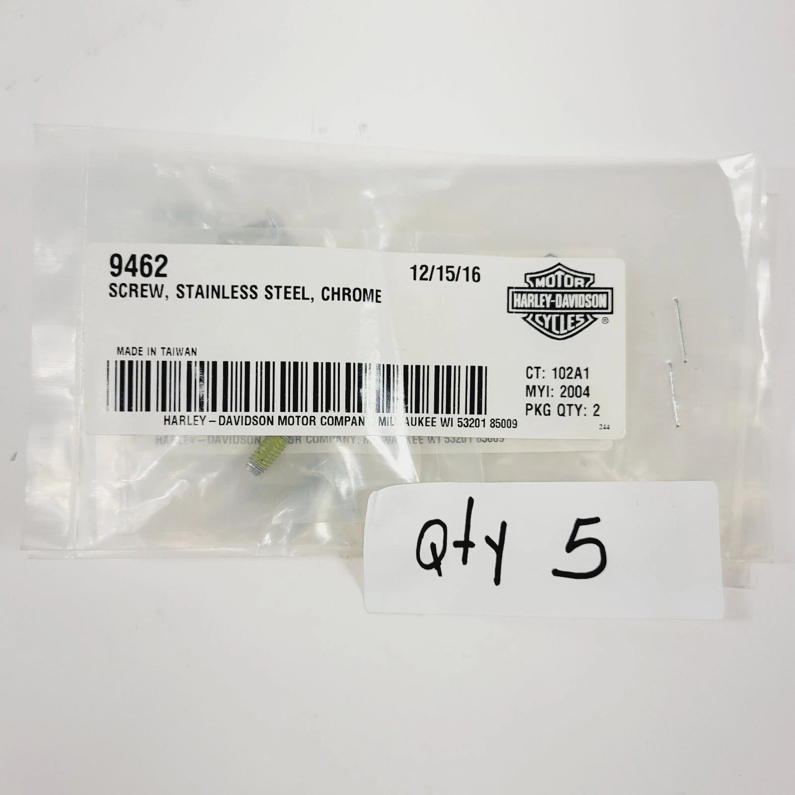 Set of 10 Chrome 8-32 x 1/2" Torx Button Head Lock Patch Screws for Harley-Davidson