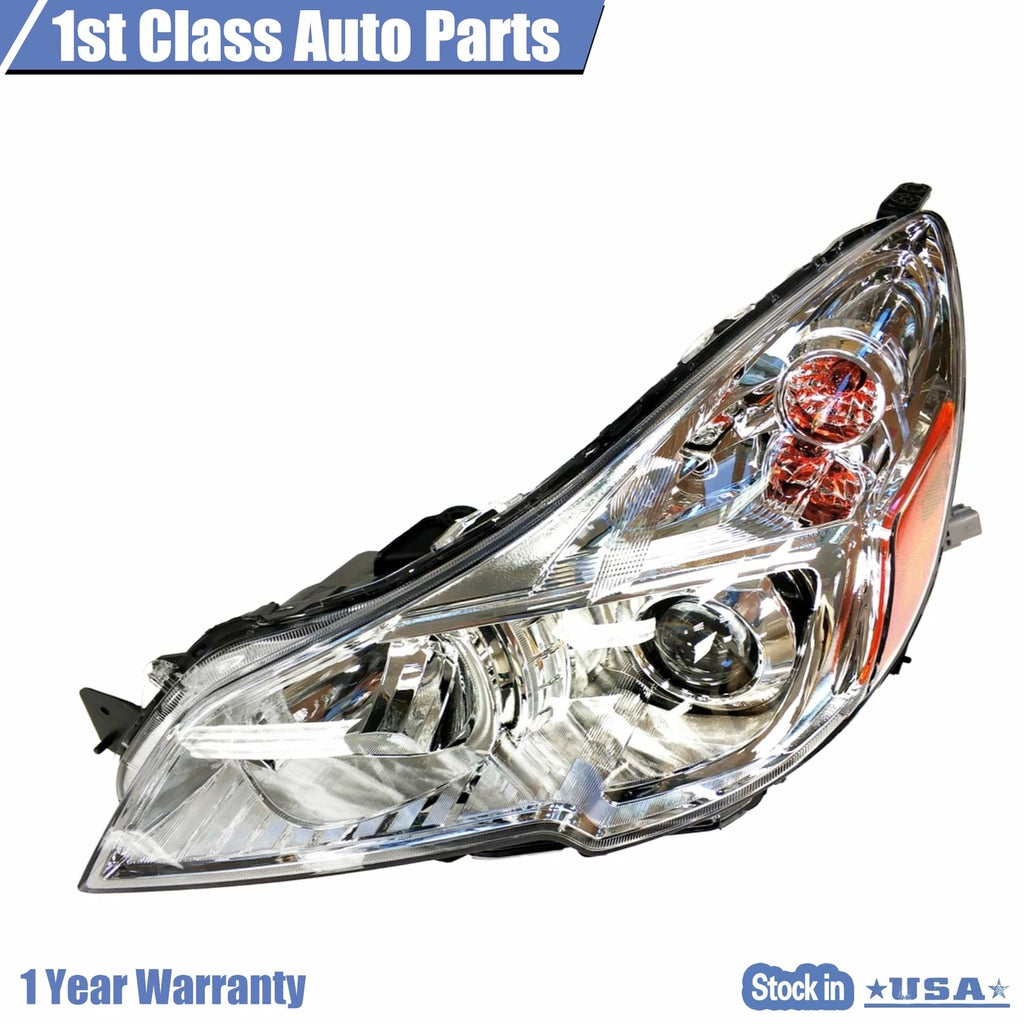 Set of 2 Halogen Headlights with Chrome Bezel for Subaru Outback (2013–2014)