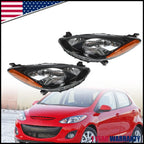 Headlight Headlamp Pair for Mazda 2 (2011–2014) Halogen