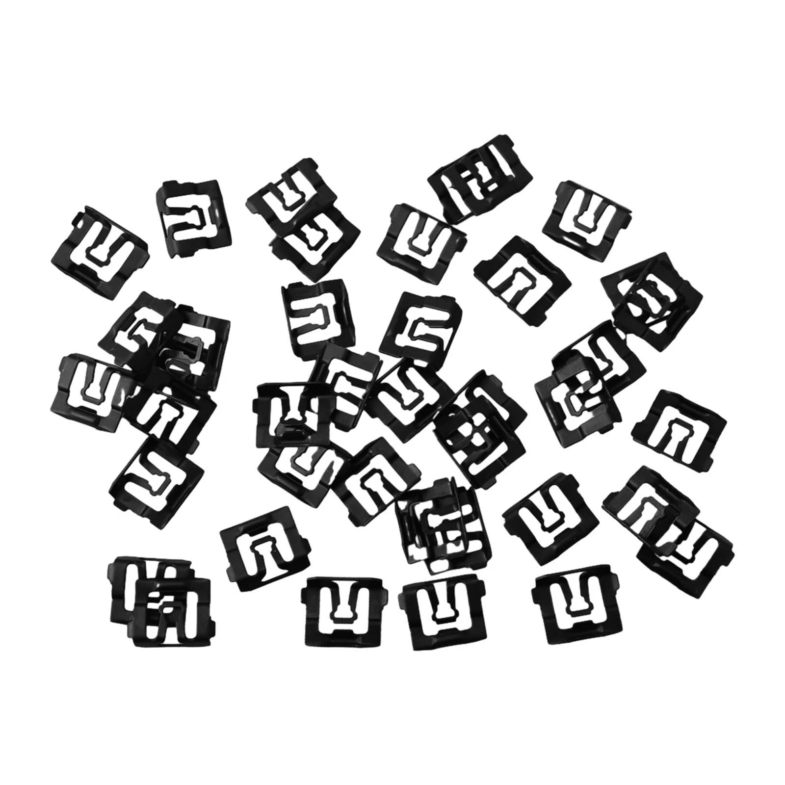 40pcs Stainless Steel Windshield Trim Molding Clips for Ford (1964–1993)