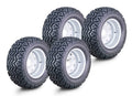 Set of 4 Golf Cart Tire Assembly 23X10.5-12 on 4x4" ET-25.4 Silver Wheel 14034