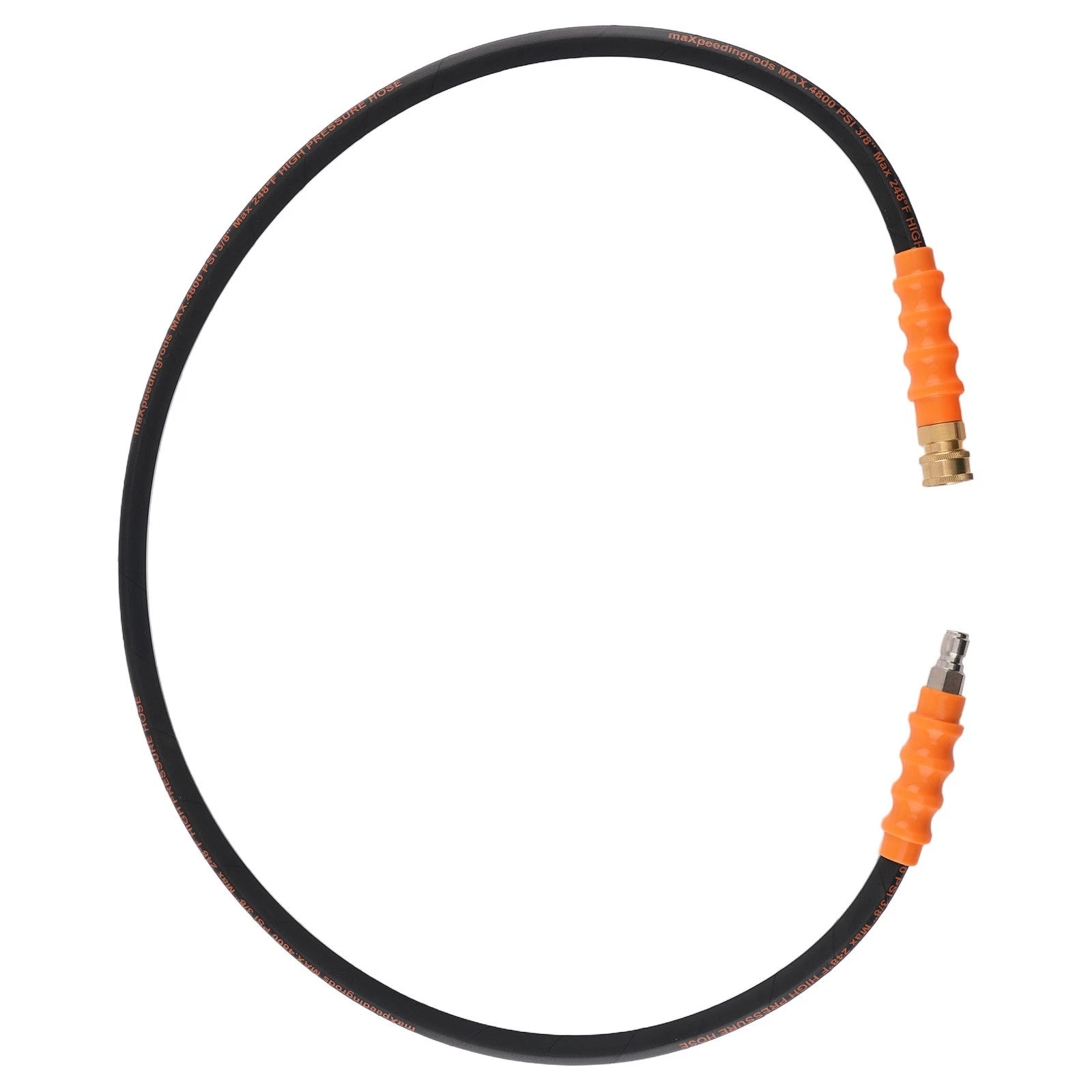 Pressure Washer Hose for 4800 PSI Quick Connector Steel Wire Braided Rubber (N/A–N/A)