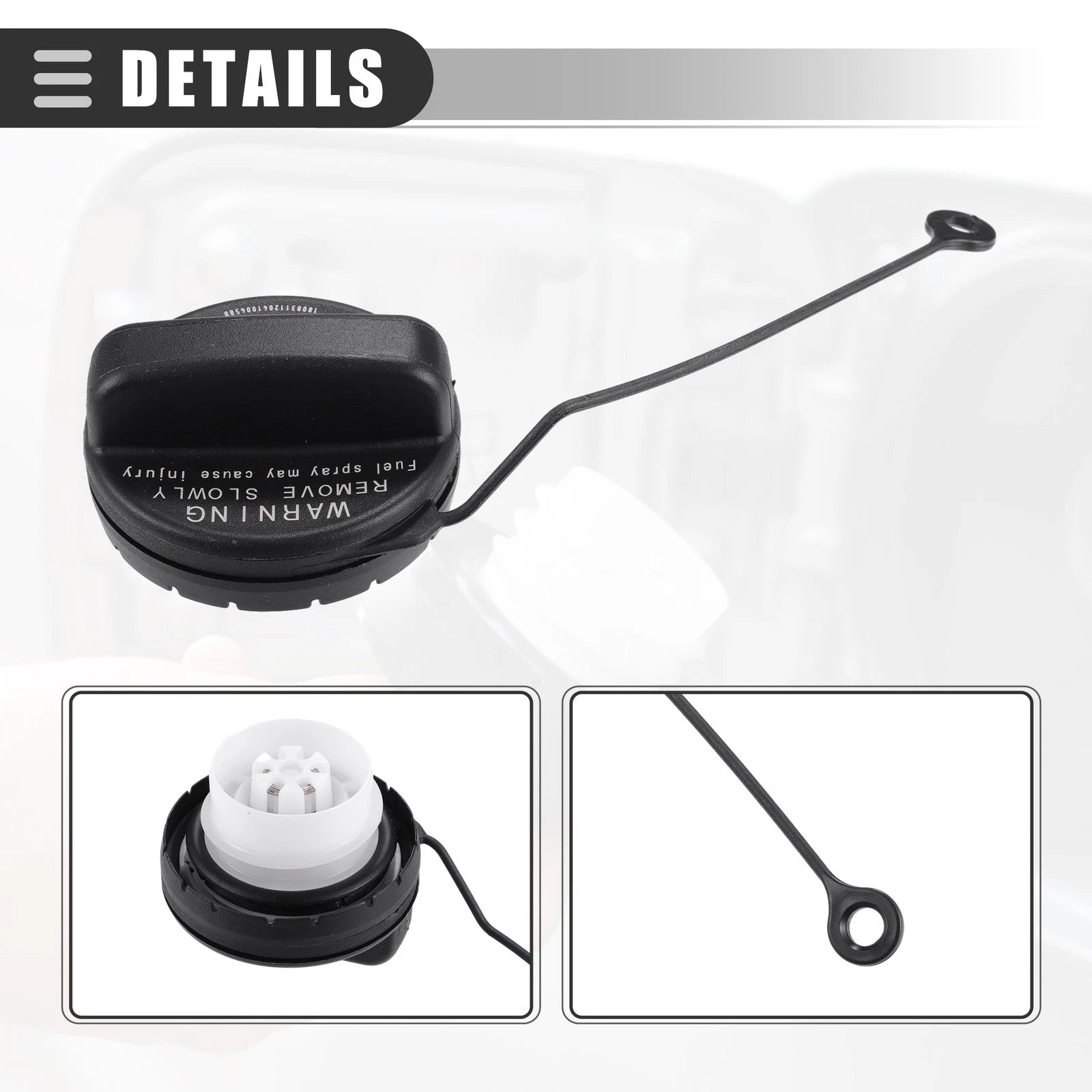 Gas Cap for Subaru Outback (2010–2012) No. 42031AJ000 Black Plastic