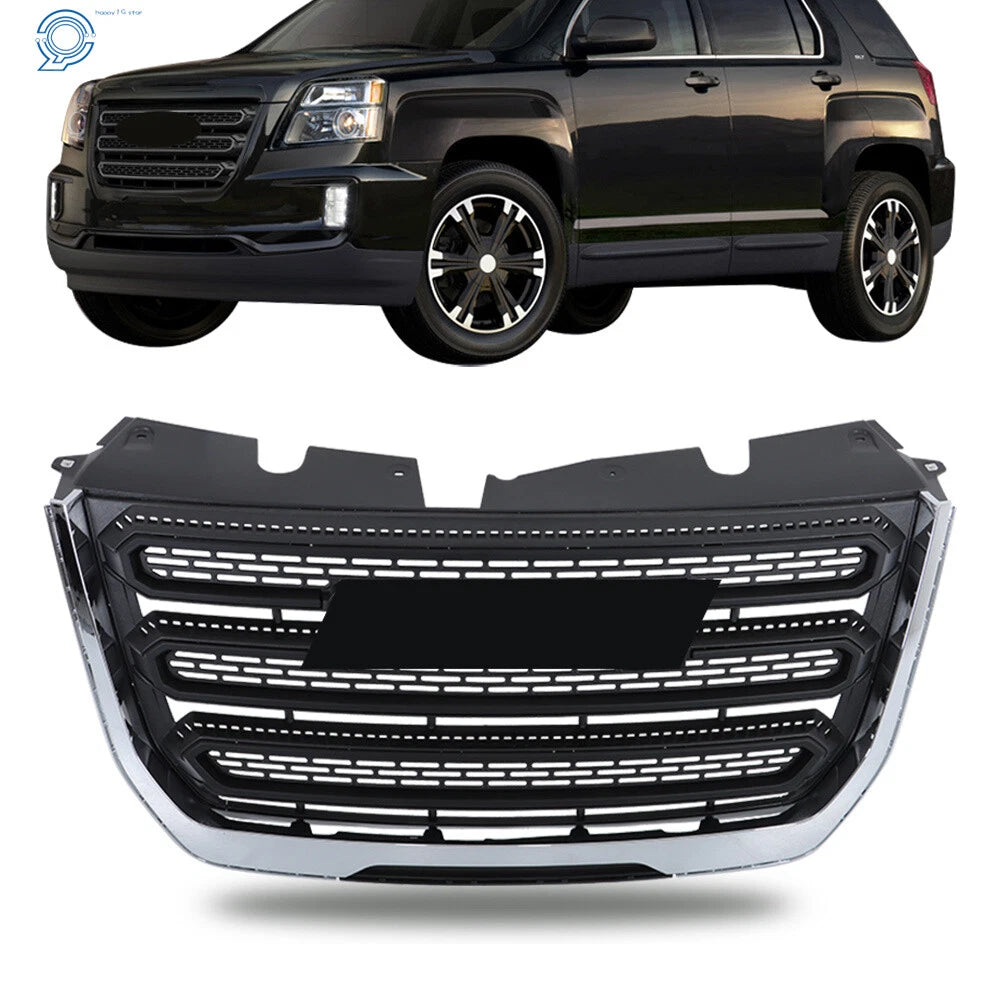 Front Grille for GMC Terrain SL SLE (2016–2017) Chrome Frame Black Mesh