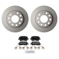 Hella Rear Rotors & Bosch QuietCast Disc Brake Pads Kit for Audi A4 (2002–2008)