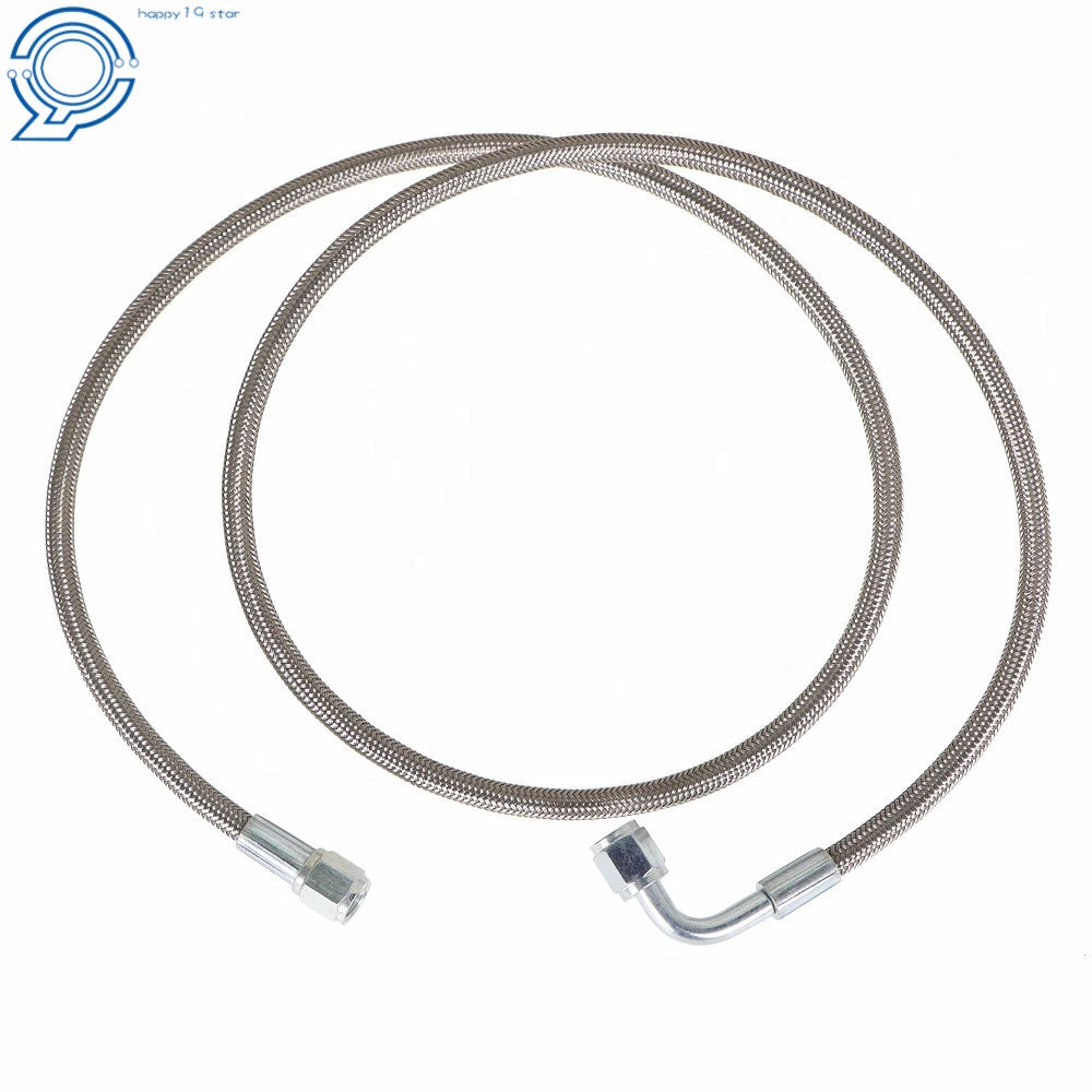 4AN 90 Degree Hose End for Turbo Oil Feed Line (48")