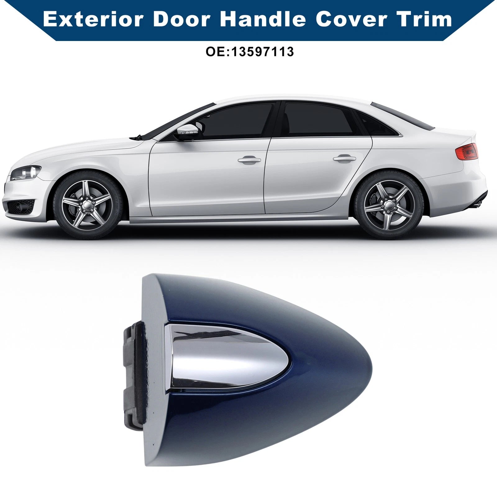 Exterior Door Handle Cover Trim for Buick LaCrosse (2017–2019) Light Blue