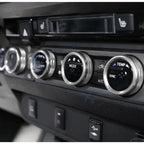 Silver AC Climate Control Ring Knob Trim Cover for Toyota Tacoma (2016–2023)