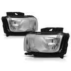 Factory Style Headlight Set for Chevy Camaro (2010–2013) Chrome Housing Clear Corner