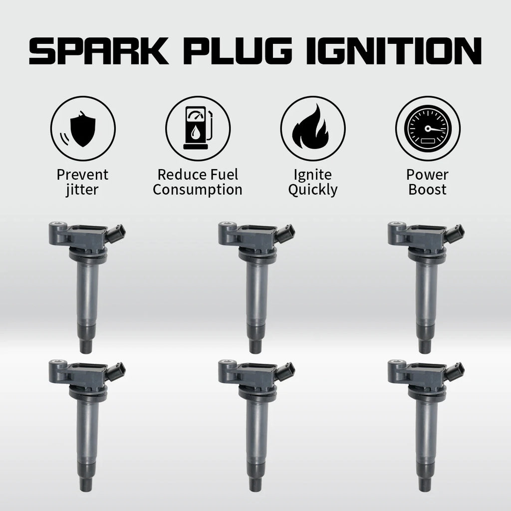 Set of 6 Ignition Coils for Toyota Camry Avalon Lexus ES300 RX300 (2001–2003)