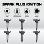 Set of 6 Ignition Coils for Toyota Camry Avalon Lexus ES300 RX300 (2001–2003)