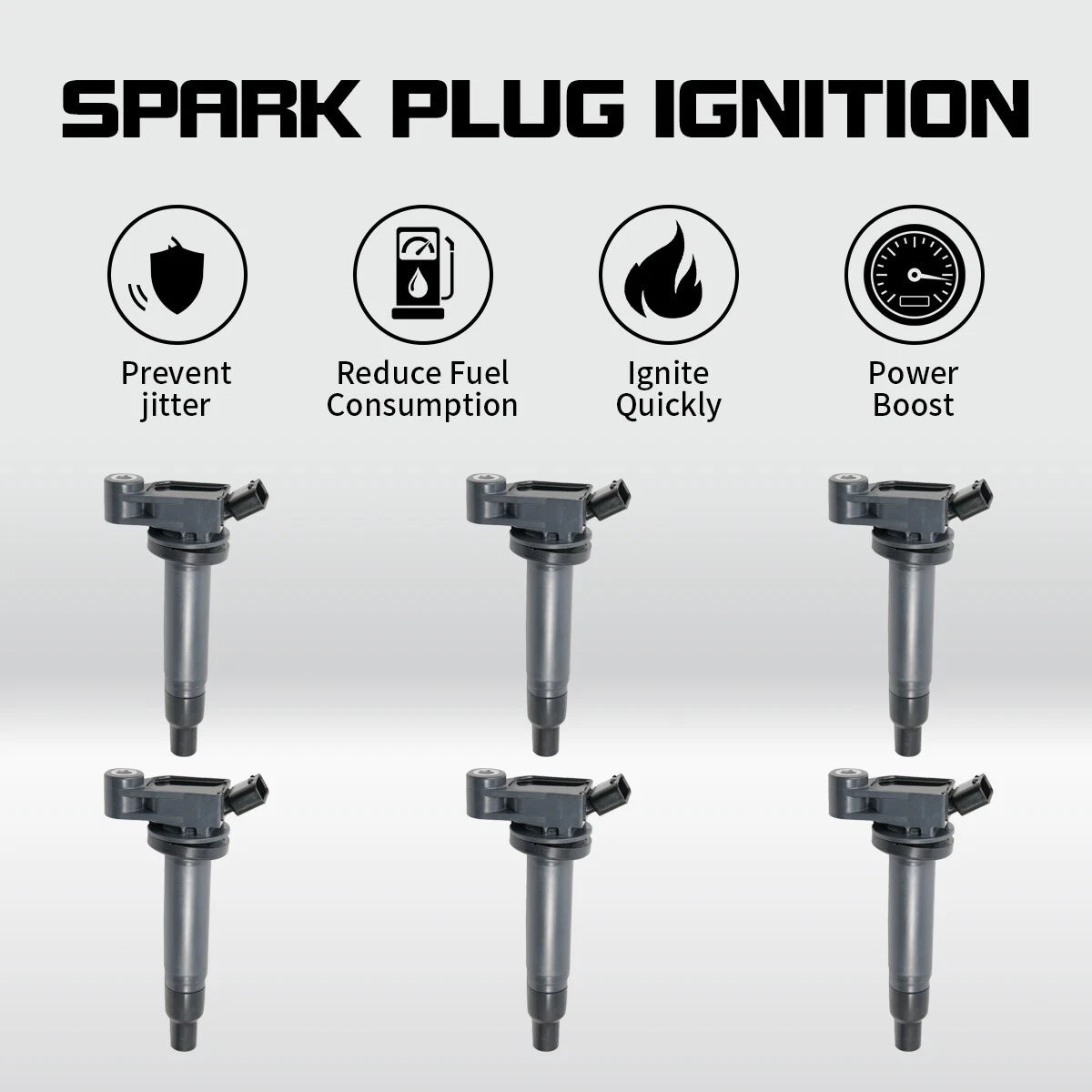 Set of 6 Ignition Coils for Toyota Camry Avalon Lexus ES300 RX300 (2001–2003)